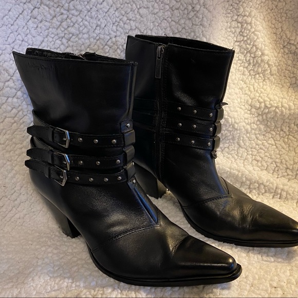 Harley Davidson WELL LOVED black riding boots 8.5 - Picture 1 of 12